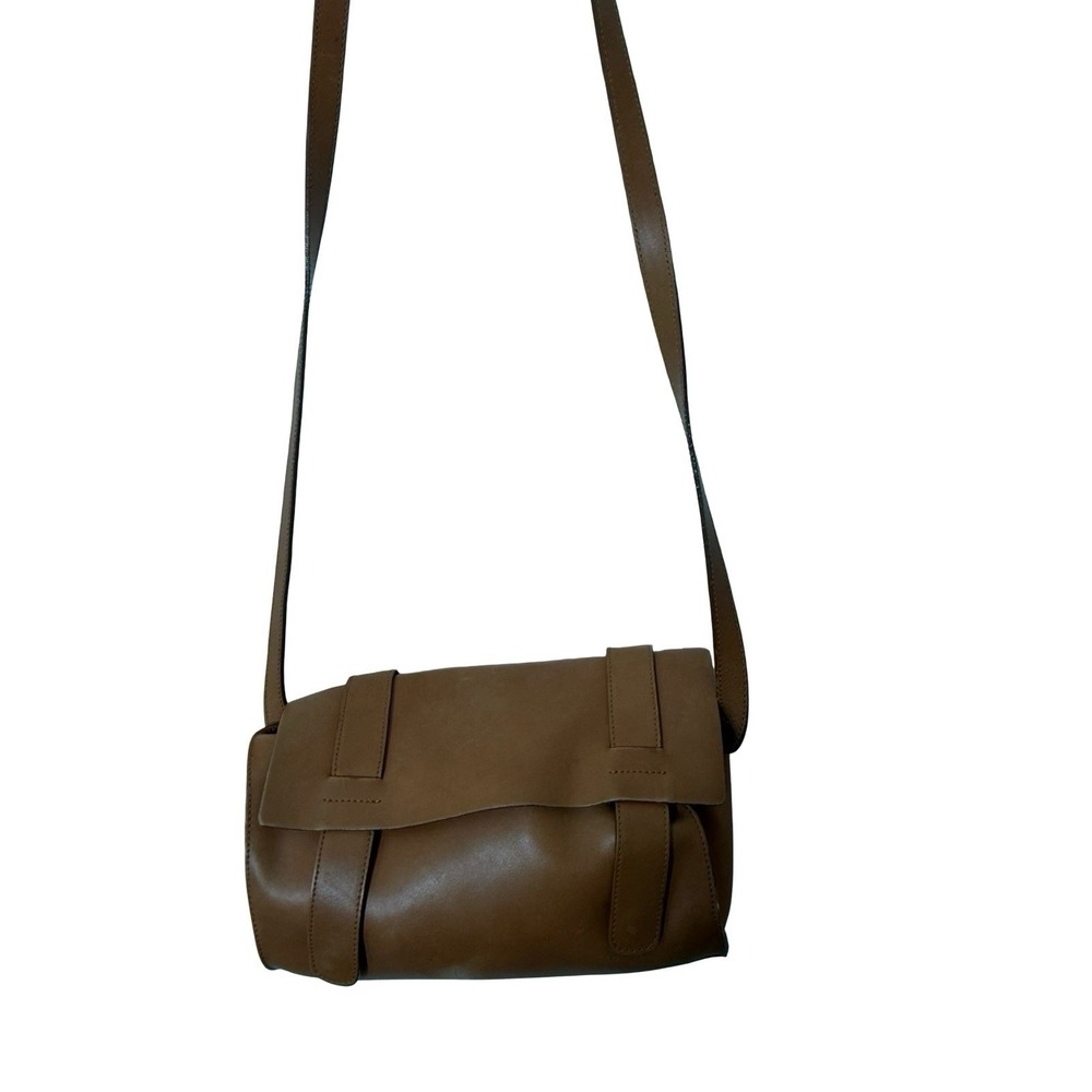 united colors of benetton Brown Small  Leather crossbody vintage y2k